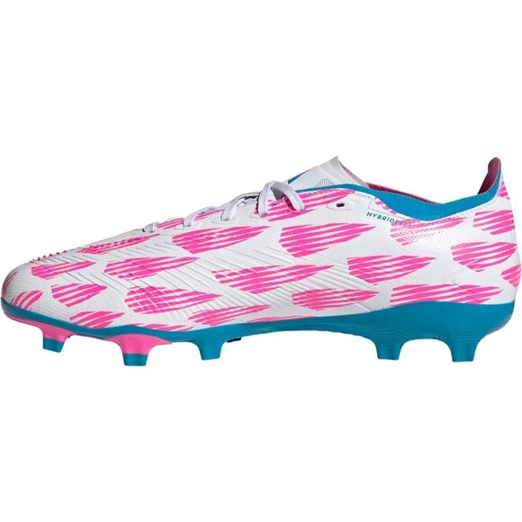 adidas Predator League FG Soccer Cleat White Blue Pink Unisex Men 9.5/Women 10.5 - Picture 4 of 7